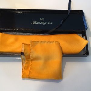 Battaglia Store silk handmade tie & pocket square